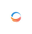 round abstract curve company logo vector image