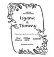 hand drawn flower template best for your frame vector image