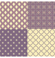 set of four seamless abstract patterns vector image