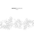 abstract hexagonal molecule structure neurons vector image