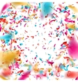 colorful confetti on white background eps 10 vector image