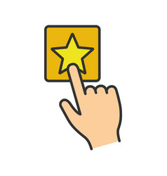 Power button click color icon Royalty Free Vector Image