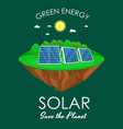 alternative energy power solar electricity panel vector image