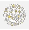 creative team round vector image