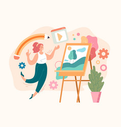 Front end development concept flat graphic Vector Image