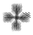 grunge isolated cross vector image