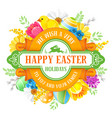 happy easter greeting vector image vector image