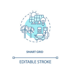 Smart grid concept icon Royalty Free Vector Image