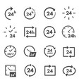 24 hours icon set twenty-four a day working vector image