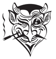 face of the devil vector image vector image