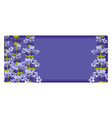 purple flowers card background decorative floral vector image vector image