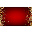 red winter background with snowflakes vector image