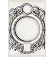 vintage floral frame with dragons vector image vector image