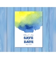 wedding invitation with watercolor stain vector image vector image