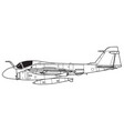 grumman a-6 intruder vector image vector image