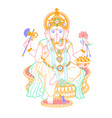 lord ganesh linear style icon vector image vector image