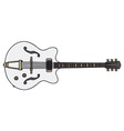 old electric guitar vector image
