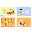 people vacation man and woman resting on tropic vector image vector image