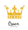 queens or kings crown logo golden corona vector image vector image