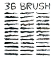 black dirty brushes vector image
