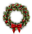 card with christmas wreath vector image