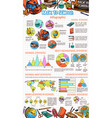 school education sketch infographics vector image
