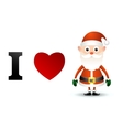 i love santa claus card vector image vector image