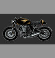motorcycle or bike retro motor bicycle hand vector image vector image