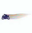 motorcycle racing side view graphic vector image vector image