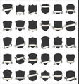 shields and stylish retro ribbon collection vector image