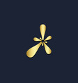 splash gold logo vector image