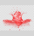 water splash from falling ice cubes vector image vector image