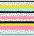 abstract hand drawn seamless pattern with striped vector image vector image