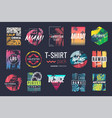 collection of fourteen colorful t-shirt vector image vector image