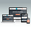 responsive website design vector image vector image