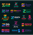 company business identity z letters vector image vector image