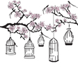 garden with feeders vector image