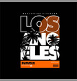 los angeles summer simple vintage vector image
