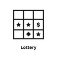 lottery line icon vector image