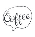 coffee stylized lettering vector image