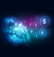 money transfer global currency stock exchange vector image vector image