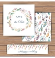 save the date card with dream catcher vector image