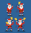 set of christmas santa claus vector image vector image