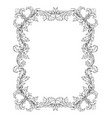vintage ornament frame victorian baroque floral vector image vector image