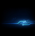 abstract background with high tech blue circuit vector image vector image