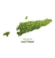 green leaf map of east timor vector image vector image