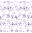 halloween seamless pattern with kids vector image