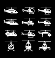 set icons of helicopters vector image vector image