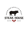 vintage retro cattle bull angus beef meat grill vector image