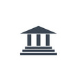 bank building related glyph icon vector image
